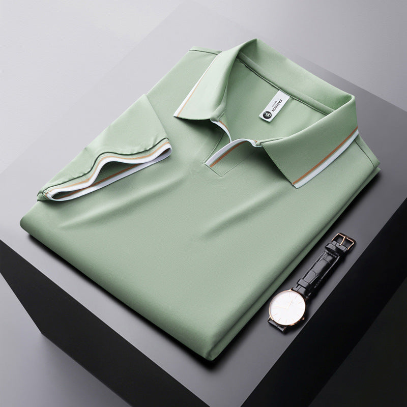 Herren Poloshirt Elegantes Classics Hemd Weiss