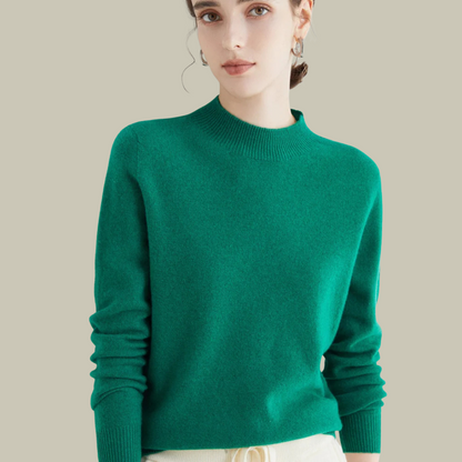 Damen Rollkragenpullover Merinowolle Warm Winter