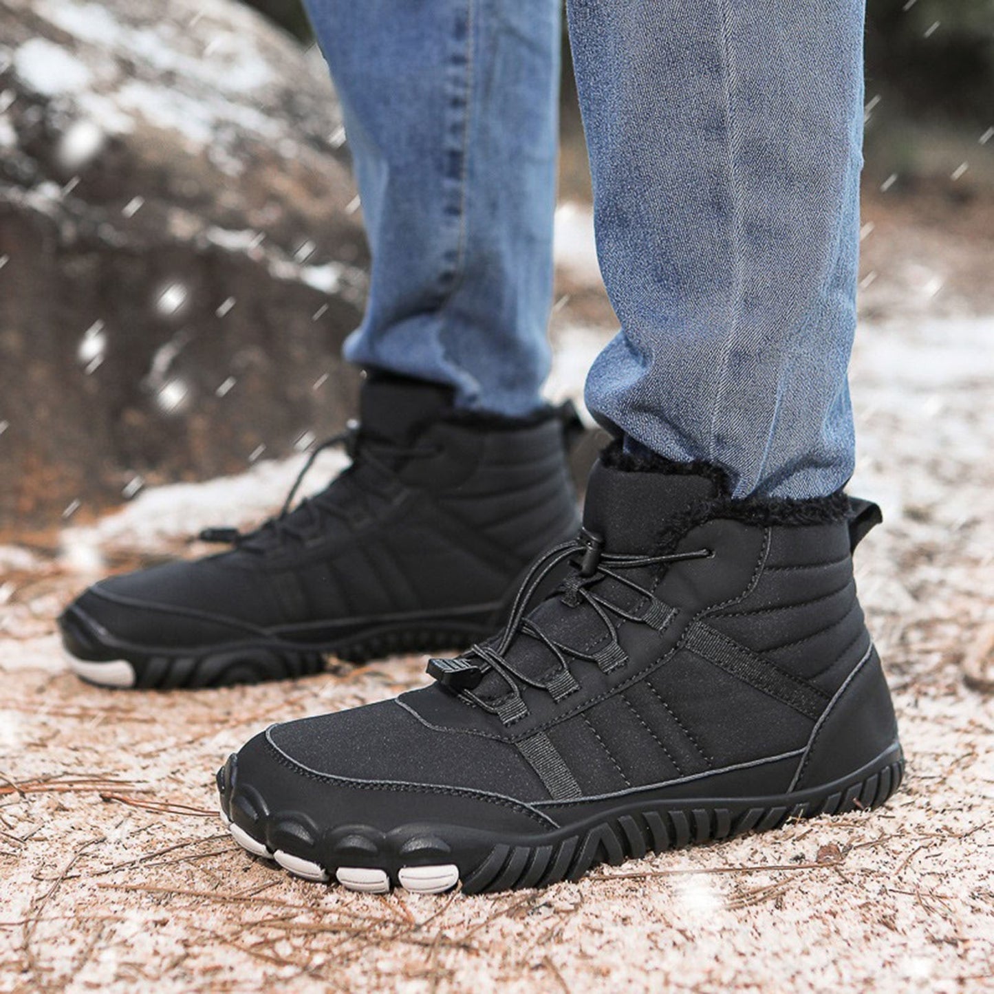 Herren Winterstiefel Wasserdicht Warm Fellfutter
