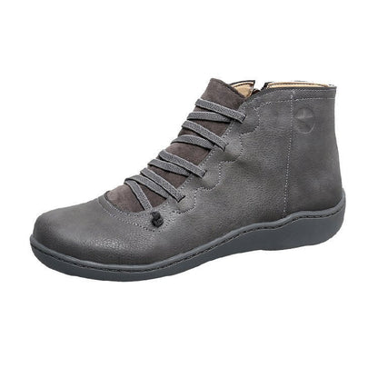 Damen Sneaker High-Top Leder Schwarz Reißverschluss