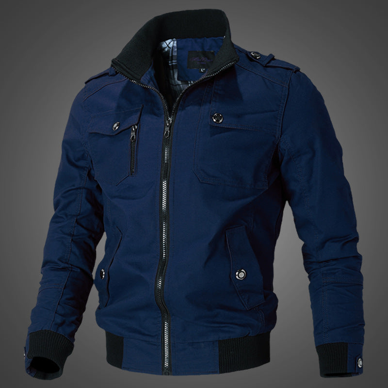 Herren Übergangsjacke Modern mit Funktions-Taschen Elastisch - BerlinGlamour