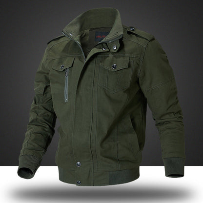 Herren Übergangsjacke Lässig Mit Taschen Stehkragen Modern