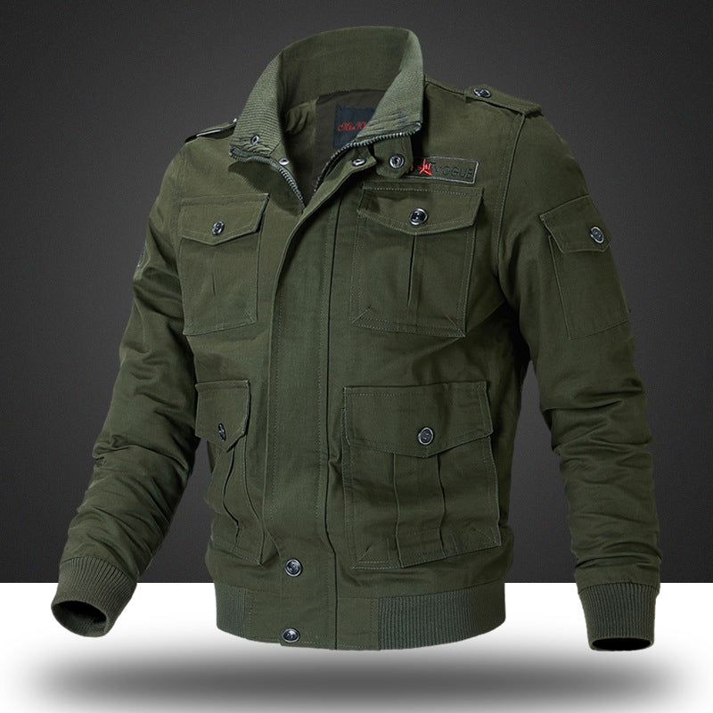 Herren Jacke Utility Stil Modern Schwarz