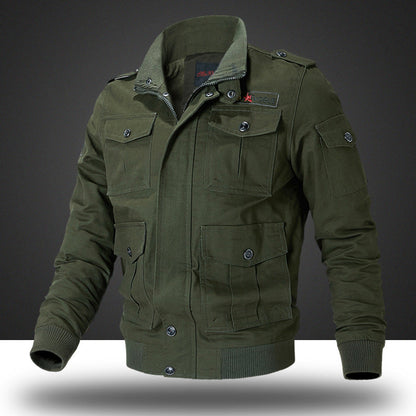 Herren Jacke Utility Stil Modern Schwarz