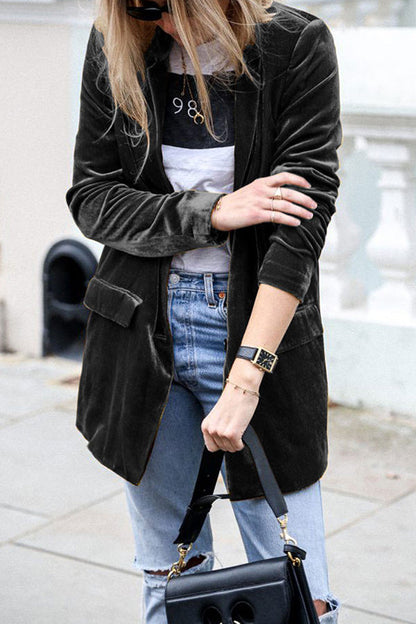 Damen Blazer Business Casual Langärmlig Elegant