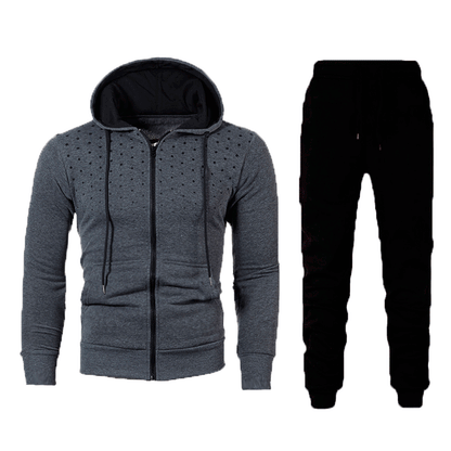 Herren Sportset Atmungsaktiv Hoodie Trainingshose Modern