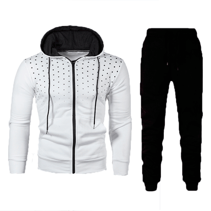 Herren Sportset Atmungsaktiv Hoodie Trainingshose Modern