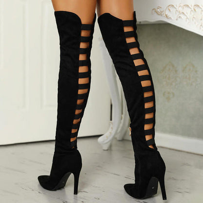 Hohe Stiefel Damen Elegant Absatz Stiletto