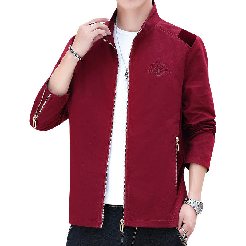 Herren Freizeitjacke Modern Schnitt Elegant Schwarz