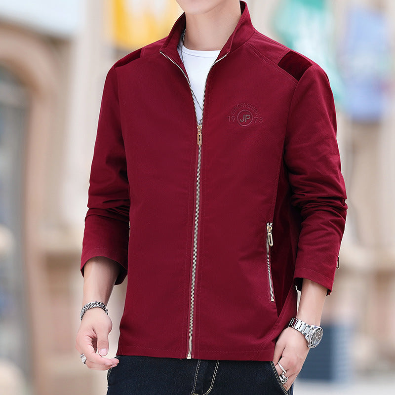 Herren Freizeitjacke Modern Schnitt Elegant Schwarz
