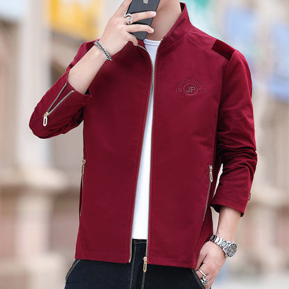 Herren Freizeitjacke Modern Schnitt Elegant Schwarz