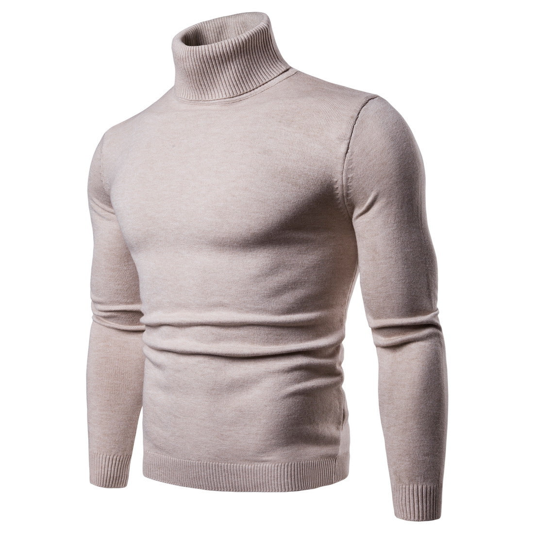 Herren Rollkragenpullover Merinowolle Weich Warm Elegante Optik