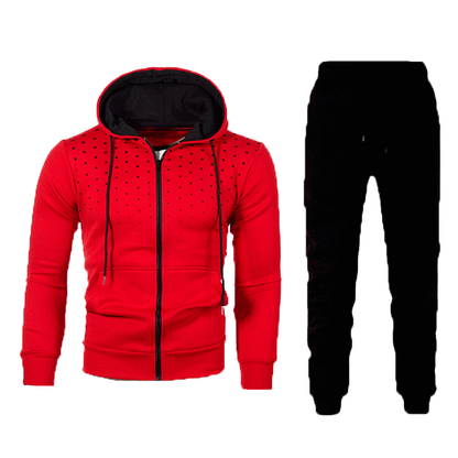 Herren Sportset Atmungsaktiv Hoodie Trainingshose Modern