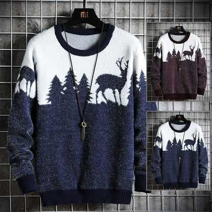 Herren Winterpullover Weich Tiermotive Kuschel Pullover - BerlinGlamour