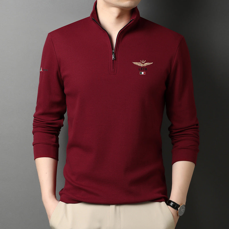 Herren Pullover Stehkragen mit Reißverschluss Elegante Mode