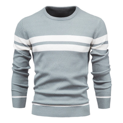 Herren Sweatshirt Streifenmuster Modern Sportlich