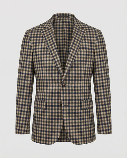 Herren Blazer Karierter Eleganter Business Blazer