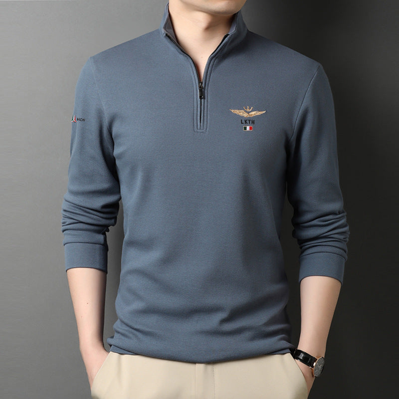Herren Pullover Stehkragen mit Reißverschluss Elegante Mode