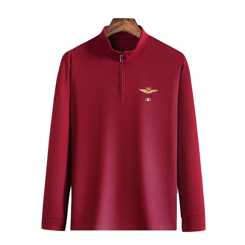 Herren Pullover Stehkragen mit Reißverschluss Elegante Mode
