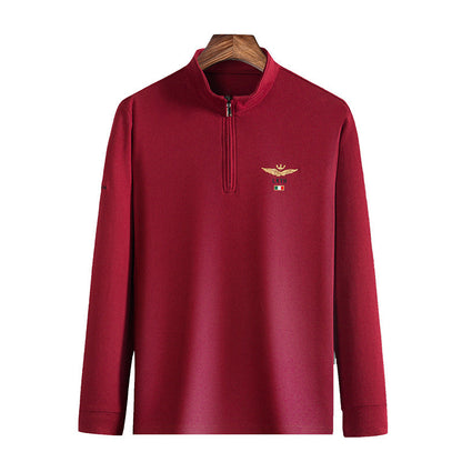 Herren Pullover Stehkragen mit Reißverschluss Elegante Mode