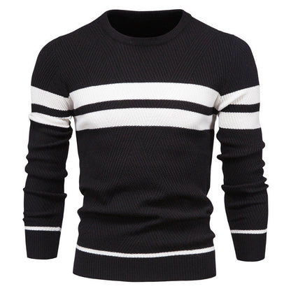 Herren Sweatshirt Streifenmuster Modern Sportlich