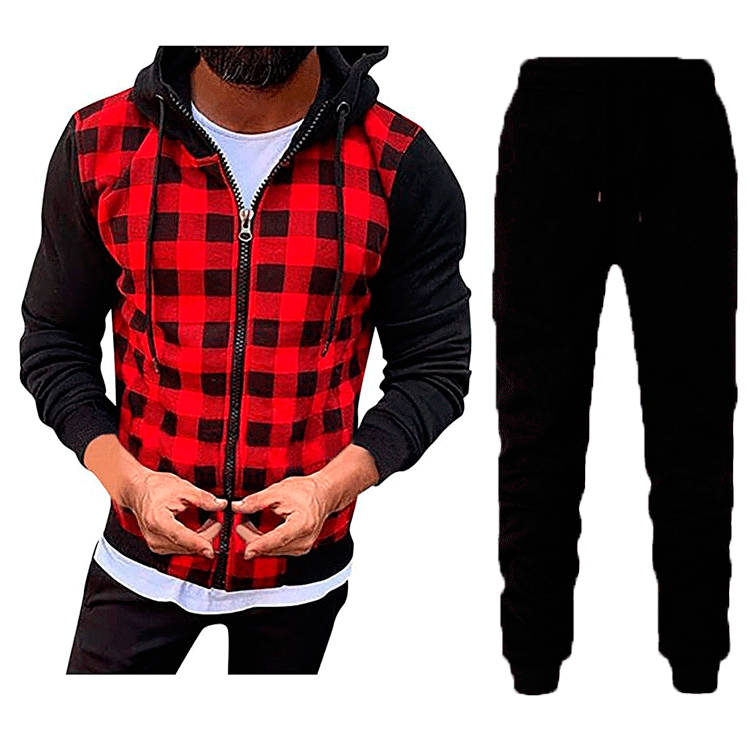 Herren Jogginganzug Set Mit Muster Modern Sportlich