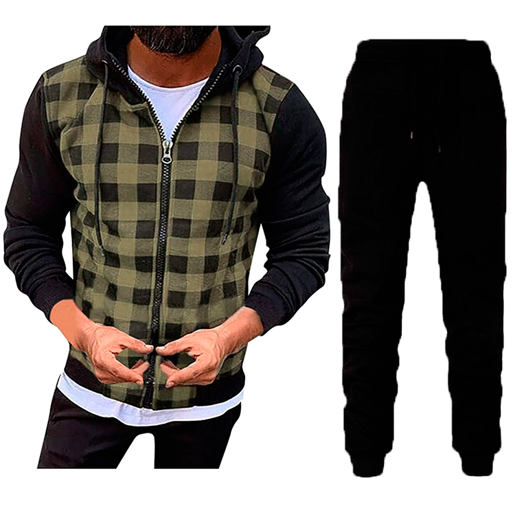 Herren Jogginganzug Set Mit Muster Modern Sportlich - BerlinGlamour