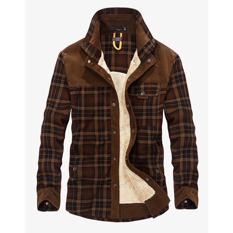 Herren Flanelljacke Fleecegefüttert Warm Modern - BerlinGlamour