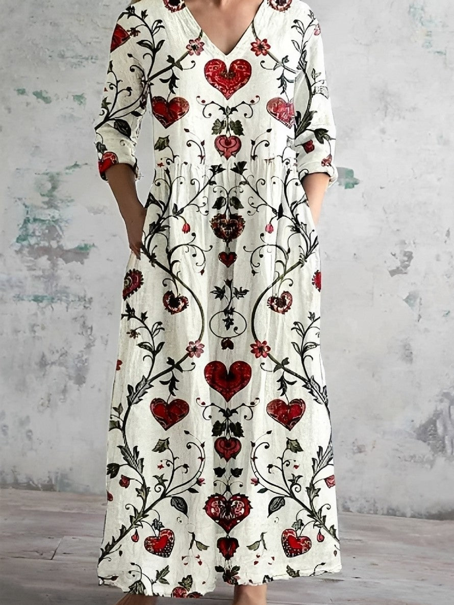 Sommerkleid Damen Blumenmuster Lockeres Leichtes