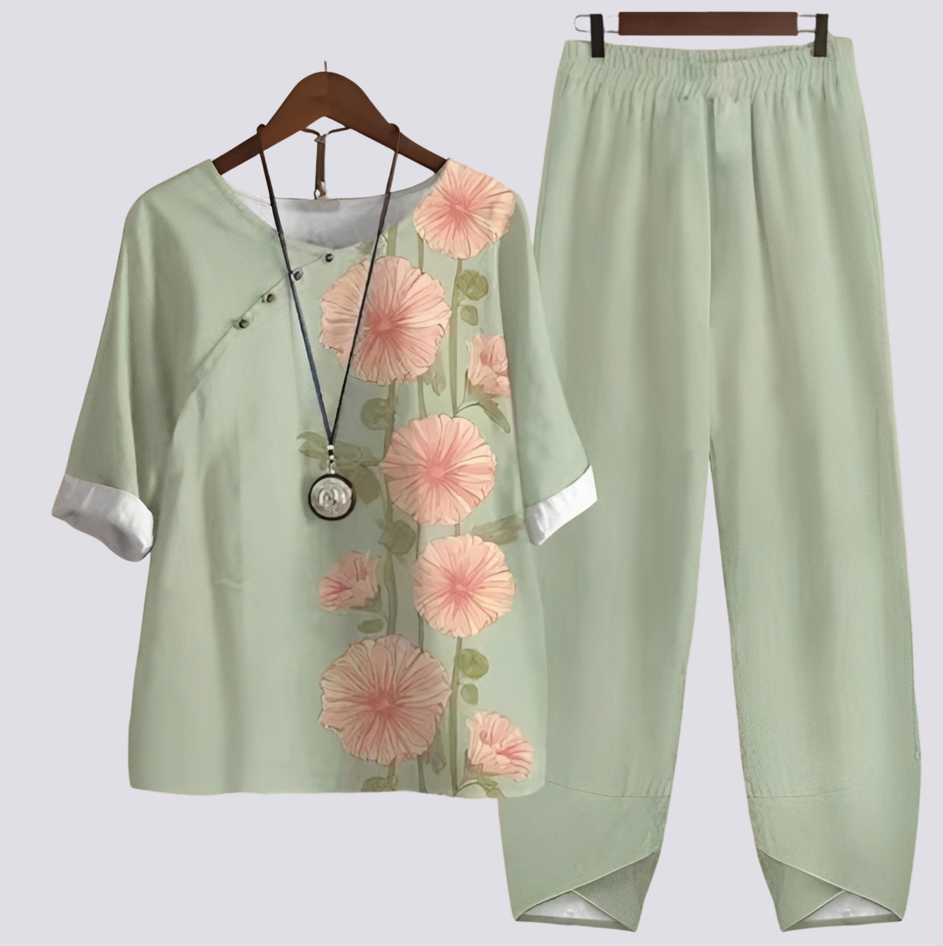 Damen Set mit Print Bequem Stilvoll