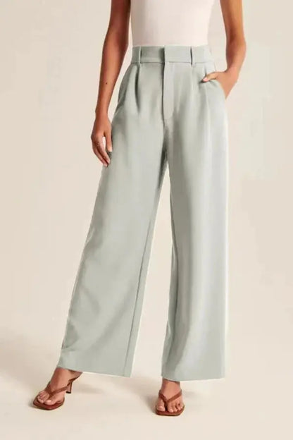 Weite Damen Hose High Waist Elegant Bequem