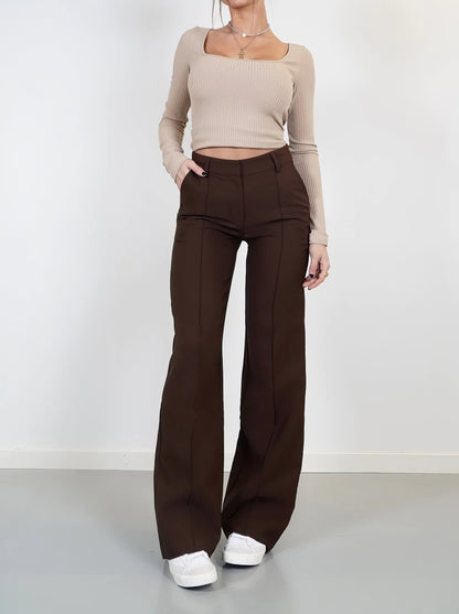 Damenhose Gerade Passform Elegant Damen Hose