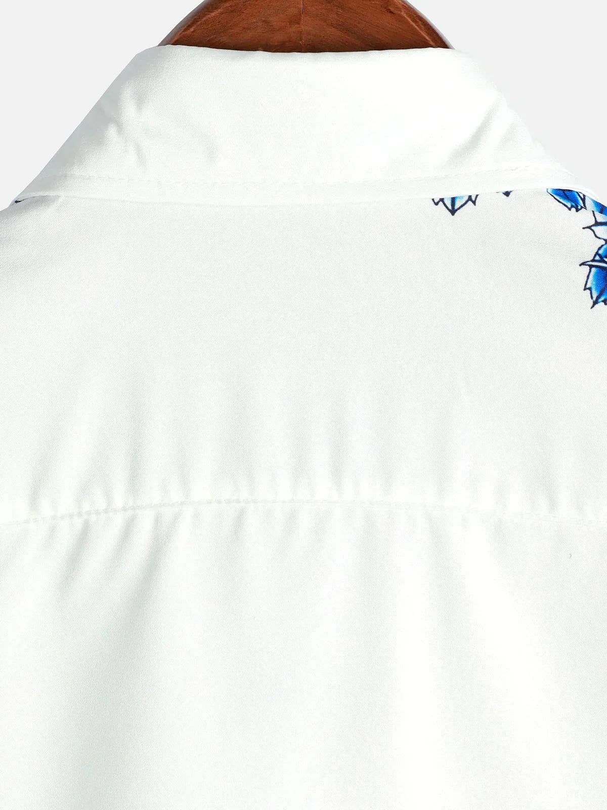 Sommerhemd Weiß Floral Kurzarm Hemd für Männer