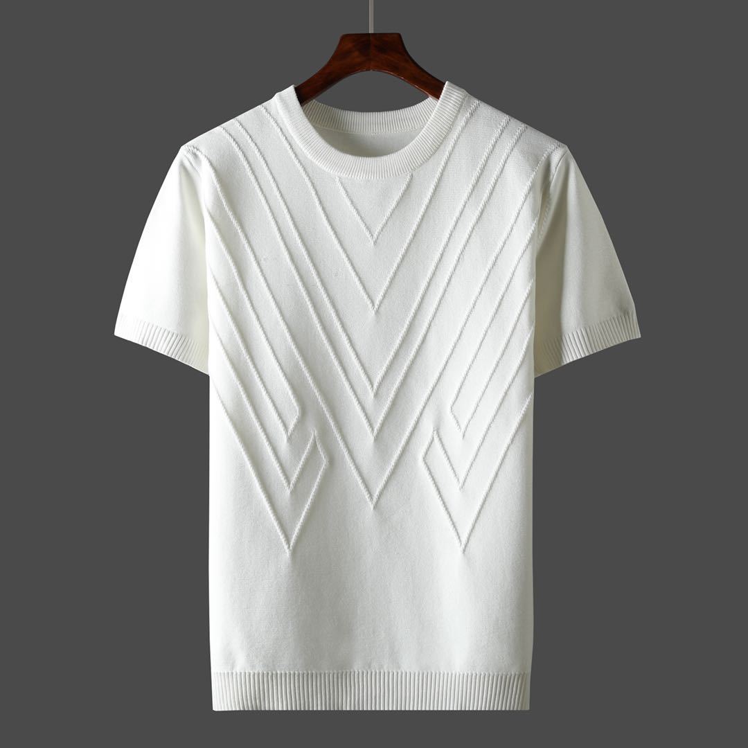 Baumwoll-T-Shirt Herren Stilvoll Modern Slimfit