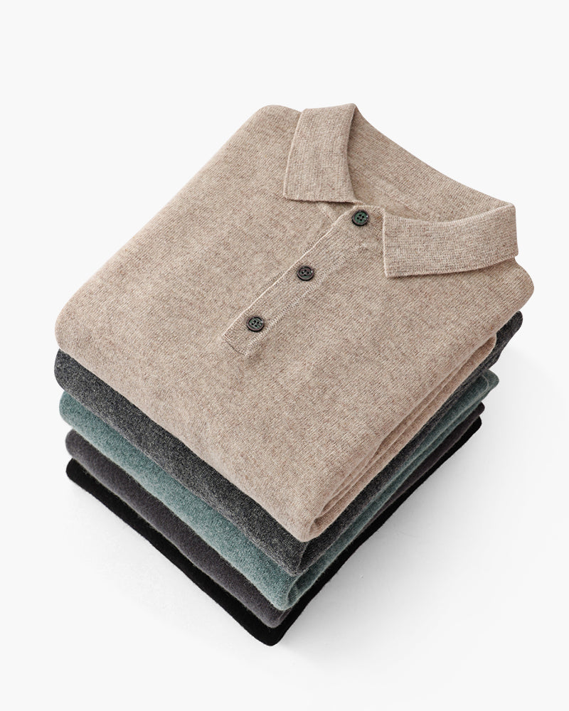 Herren Kaschmirpullover Luxus Polokragen Warm - BerlinGlamour