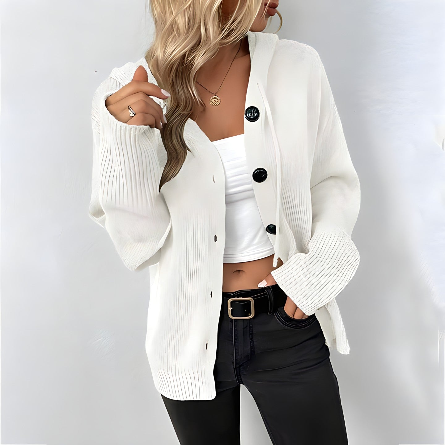 Stilvolle Damen Strickjacke Elegante Modern