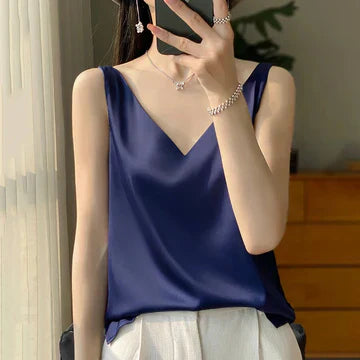 Damen Oberteil Ärmellos Sommer Top - BerlinGlamour