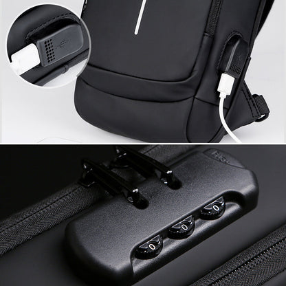Sport Umhängetasche USB Ladefach Anti-Diebstahl Schultertasche