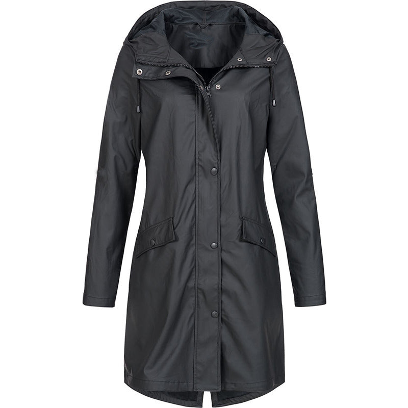 Wasserdichte Regenjacke Damen Mit Kapuze Modern - BerlinGlamour