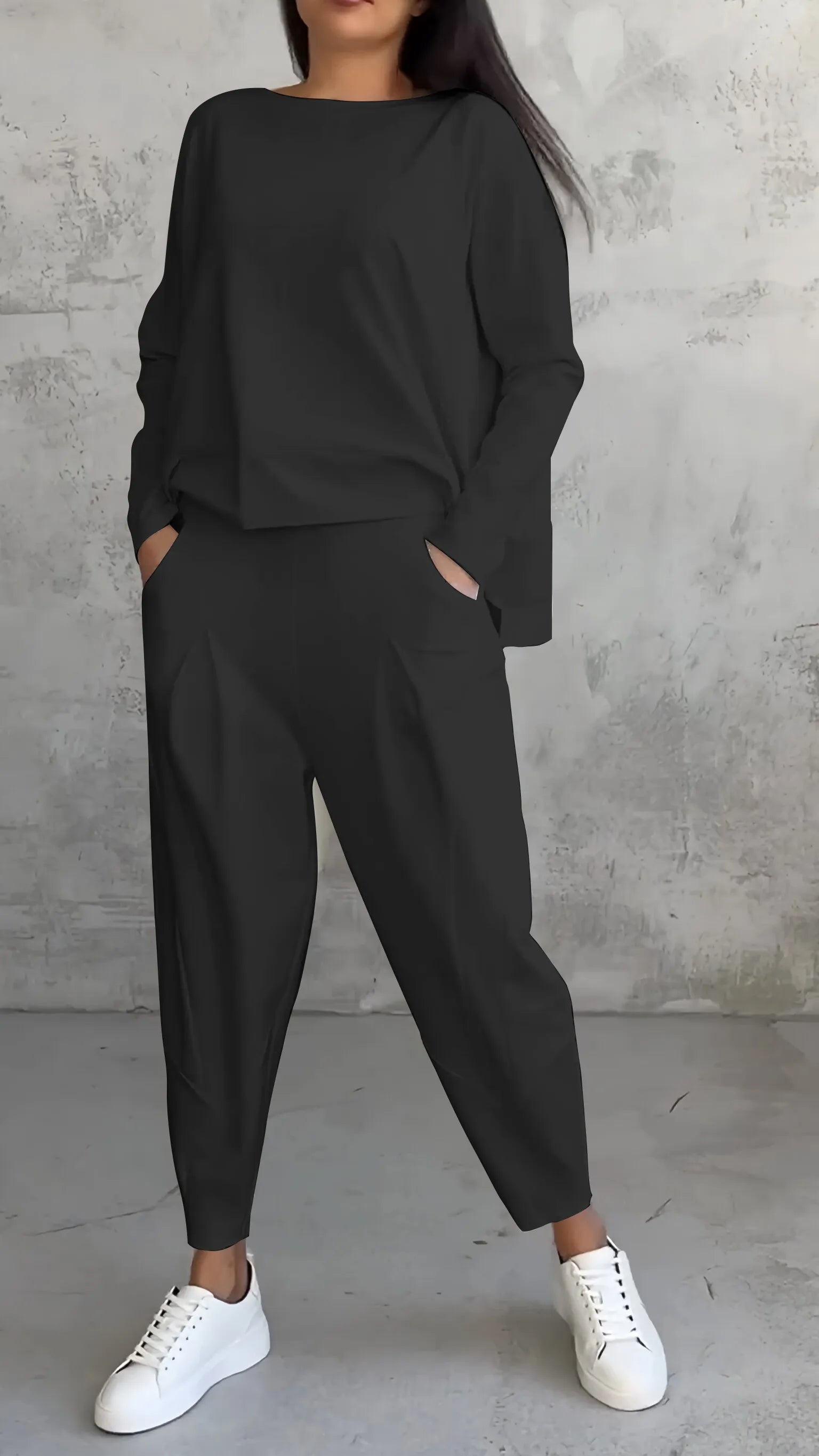Damen Zwei-Teiler Set Hose Top Elegant Casual - BerlinGlamour