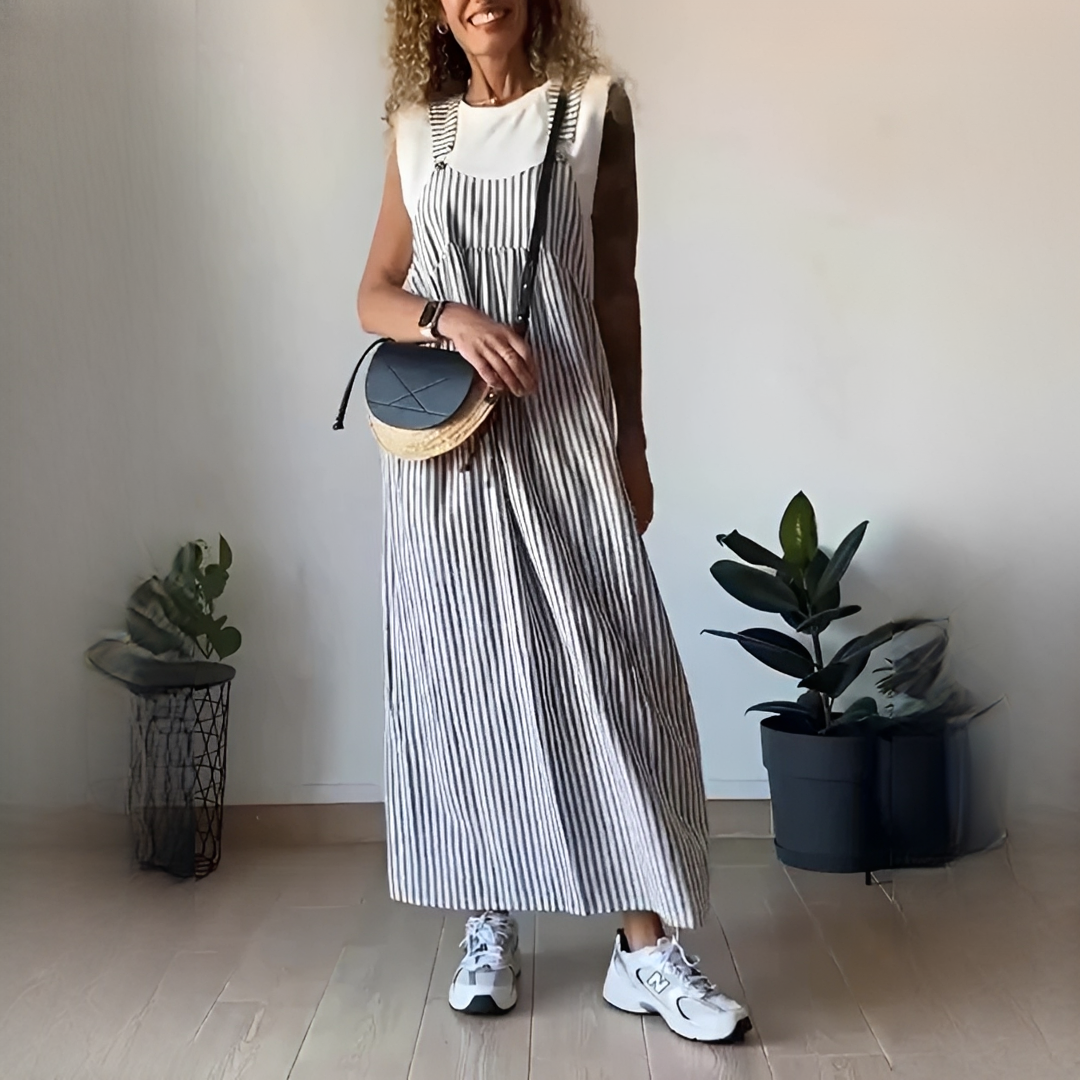 Elegantes Damen Sommerkleid Lang Kleid Modern