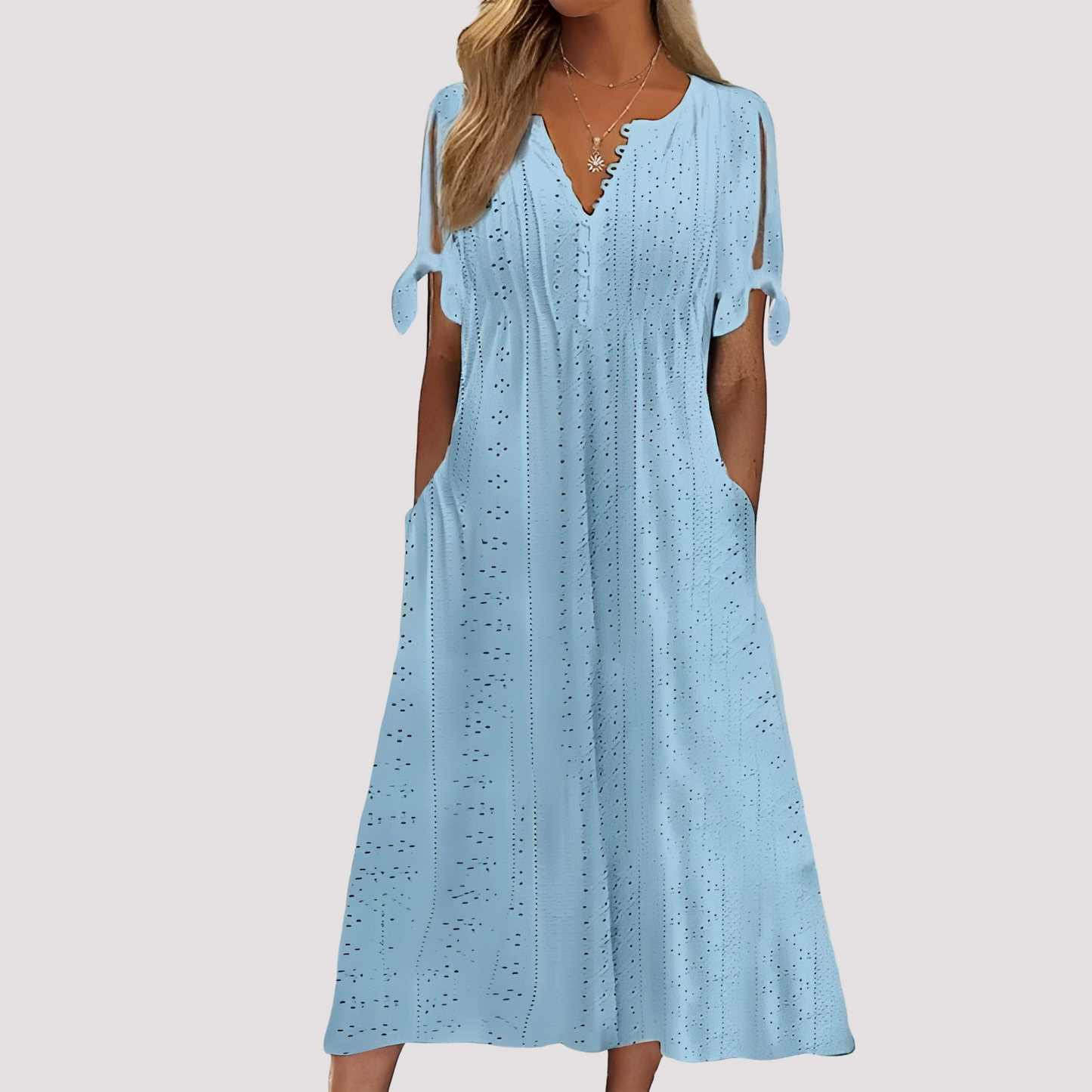 Kleid für Damen Ausgeschnitten Elegant Sommer