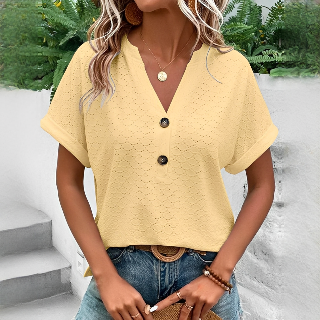Elegante Damenbluse Modern mit V-Ausschnitt - BerlinGlamour