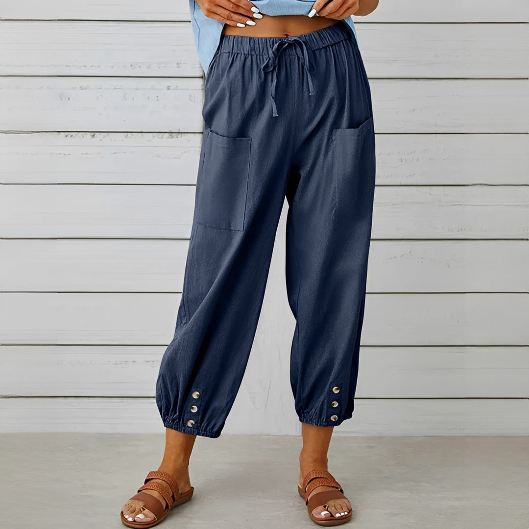 Damen Sommerhose Elegante Leichte Hosen
