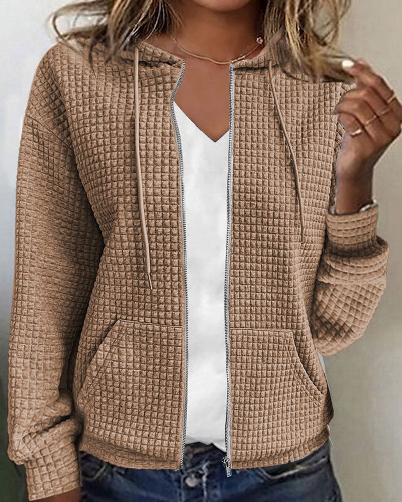 Frauen Sweatshirt Mit Kapuze Taschen Modern Sportlich