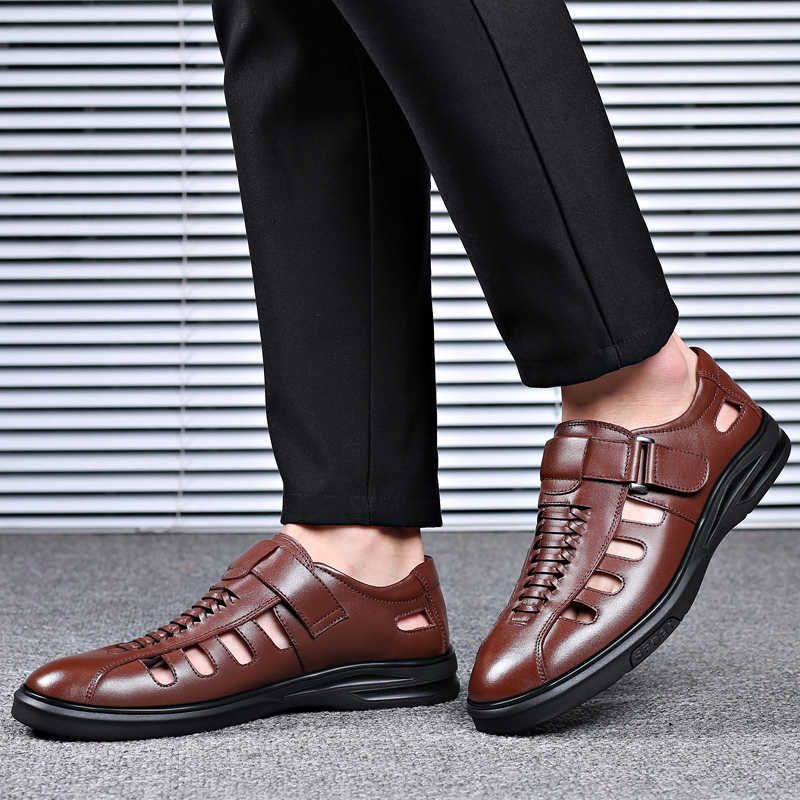 Herren Leder Sandalen Business Style Elegante Schuhe