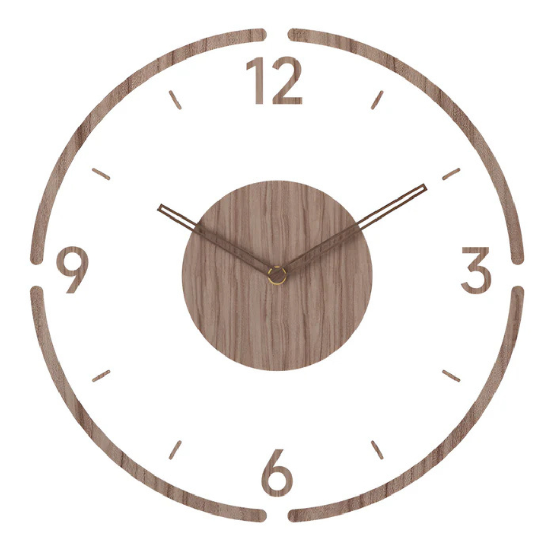 Moderne Wanduhr 30 cm Acryl Holz Design Wohnzimmer