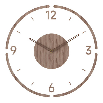 Moderne Wanduhr 30 cm Acryl Holz Design Wohnzimmer