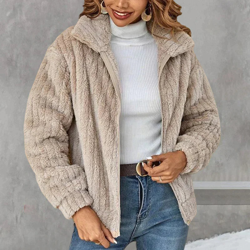 Damen Fleecejacke Weich Warm Stylisch