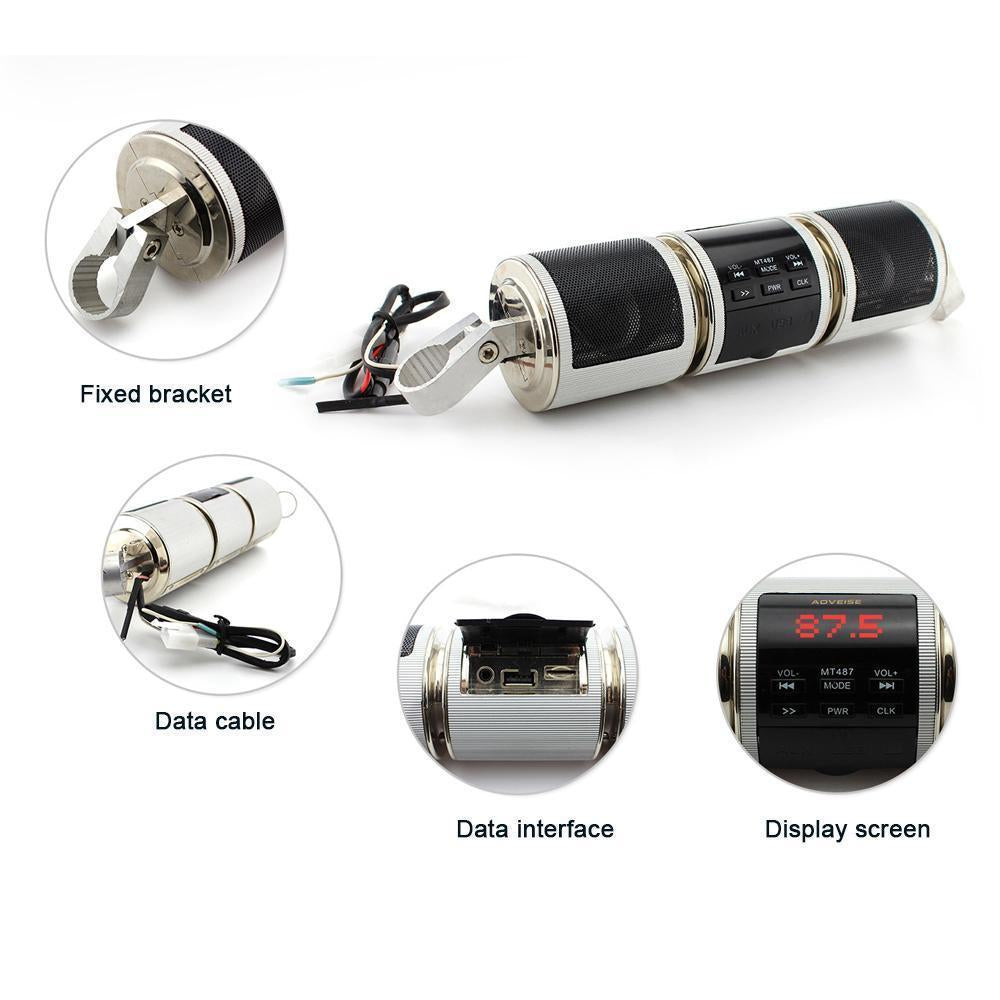 Motorrad Bluetooth Lautsprecher Wasserdicht Lenker Mount - BerlinGlamour